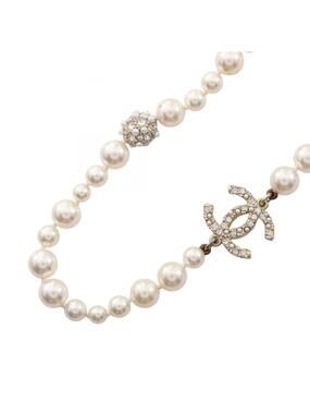 Chanel Coco Mark Necklace Gold Plated #292352C12B